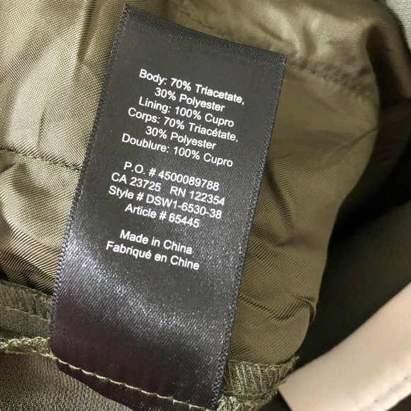 Babaton Women's Jermaine High Rise Wide Leg Pants Size 4 Belted Olive Green NWOT - Picture 9 of 12